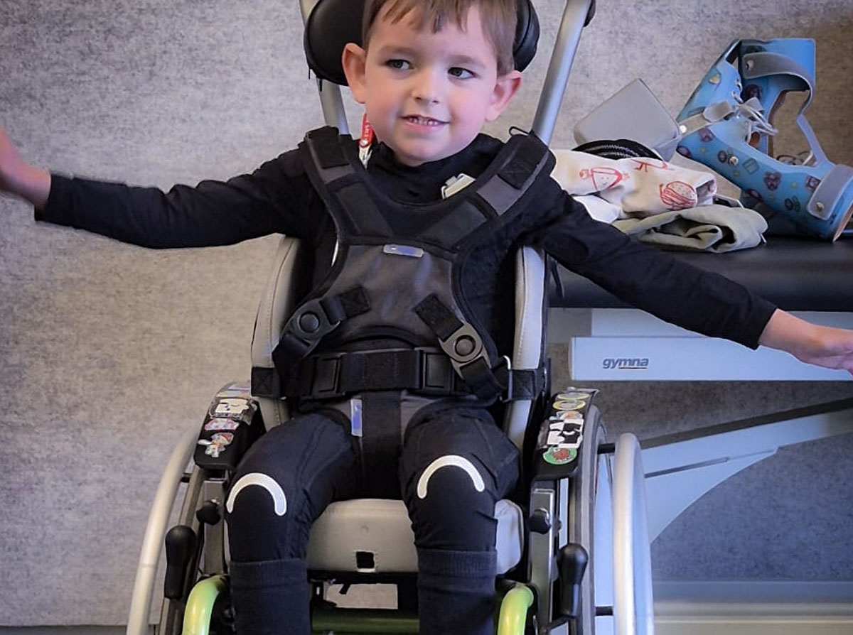 Seppe is de eerste gebruiker van onze Exopulse Suit-verhuurdienst
 